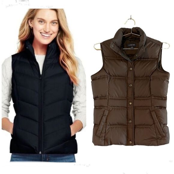 Lands’ End Puffer Down Vest | SZ XS | Brown - Picture 1 of 11